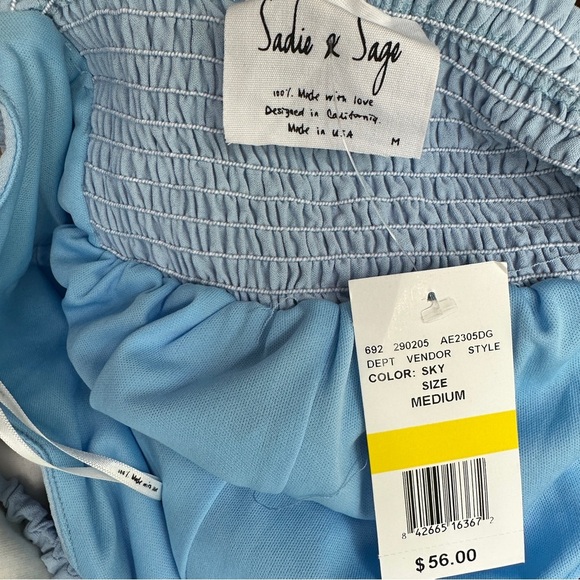 Sadie & Sage Sky Blue Mini Dress - Size M - Picture 9 of 14